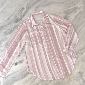 🆕 Brand New Button down Pink & White Shirt